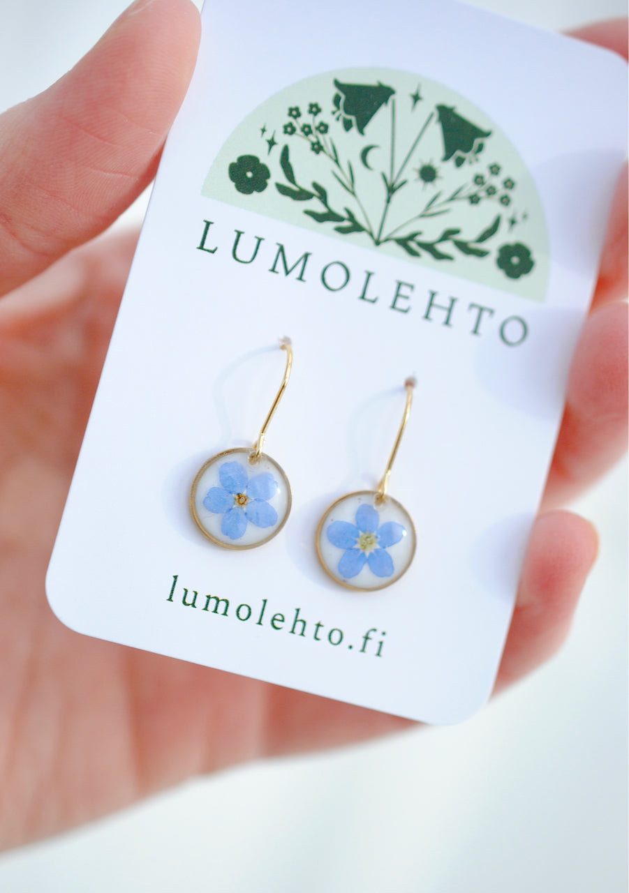 Lemmikki -korvakorut, kulta/valk.